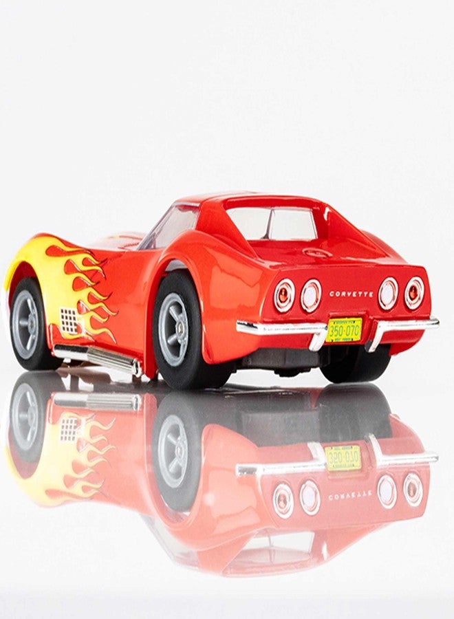AFX 1970 Corvette Red/Yellow Wildfire HO Scale Slot Car - Image 4